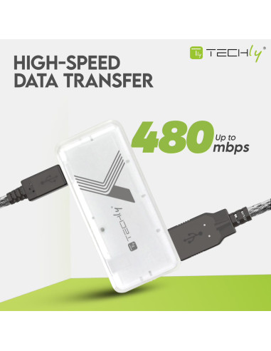 Mini Hub USB Hi Speed 4 Porte Bianco