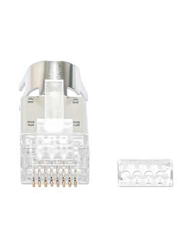 Confezione 50 Plug RJ45 STP per Cavo...