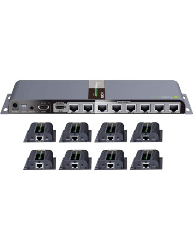Extender Splitter HDMI 1x8 con IR su...