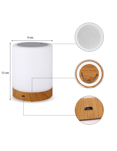 Lampada USB Smart Touch 5 Colori...