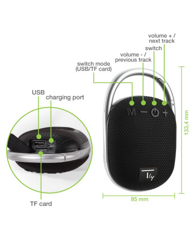 Mini Altoparlante Wireless BT V5.3...