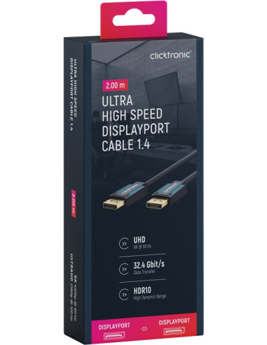 Cavo DisplayPort 1.4 Maschio/Maschio...