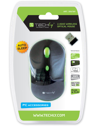 Mouse Ottico Wireless 1600 Dpi...