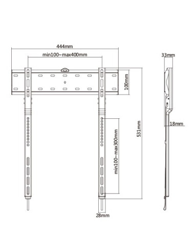 Supporto fisso da Muro Ultra-Slim per...