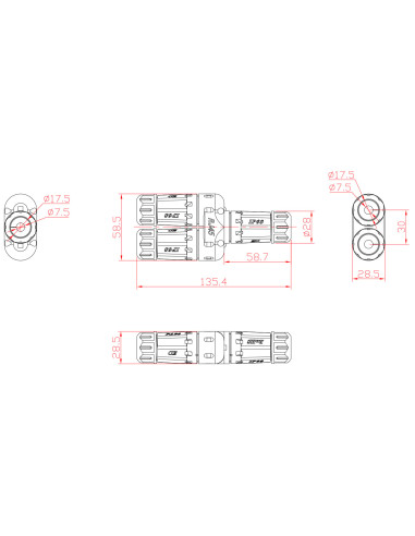 Accoppiatore Adattatore Cat.6 RJ45...