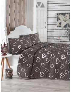 Eponj Home Copriletto Trapuntato Amaour Marrone 200x250 cm