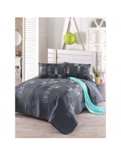Eponj Home Copriletto Trapuntato Double Trace Antracite 200x250 cm