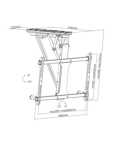 Supporto TV Motorizzato da Soffitto...