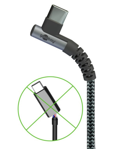 Cavo USB-C&trade Maschio Angolato a...