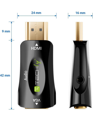 Mini Adattatore da HDMI a VGA con Audio