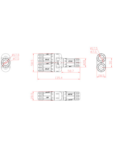 Accoppiatore Adattatore Cat.6 RJ45...