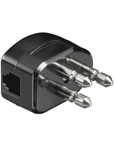 Spina tripolare con RJ11 Nera
