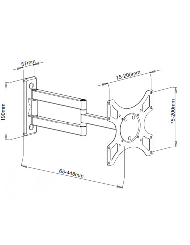 Supporto a muro per TV LED LCD...