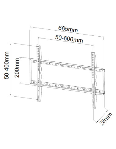 Staffa a Muro Fissa Slim TV LED LCD...