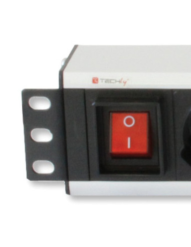 Techly I-CASE STRIP-18A3 unità di distribuzione dell'energia (PDU) 8 presa(e) AC 1.5U Nero