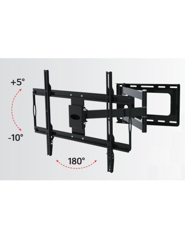 Techly Supporto a Muro Slim per TV LED LCD 32-70" Nero