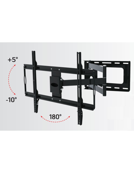 Techly Supporto a Muro Slim per TV LED LCD 32-70" Nero