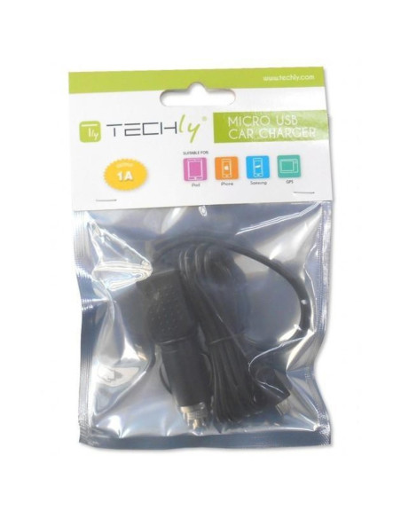 Techly Alimentatore da Auto (12 24V) Micro-USB 1A (IPW-CAR-MICRO1)