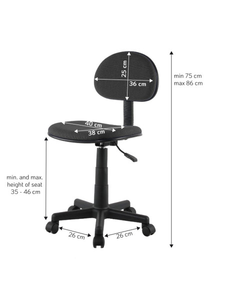 Techly ICA-CT CD102GY sedia da ufficio e computer Seduta imbottita Schienale imbottito
