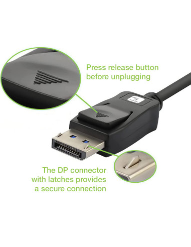 Cavo Audio/Video DisplayPort 2.1 M/M...