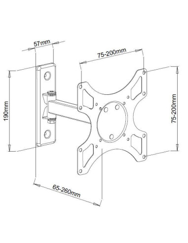 Supporto a muro per TV LED LCD 19 -...