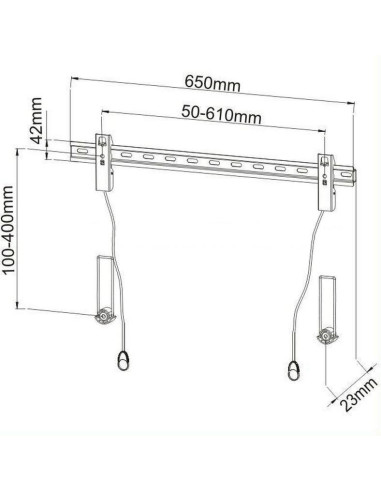 Staffa Muro Fissa Slim con...