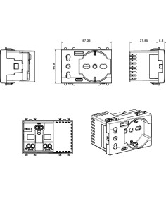 Tekla S44 Presa Schuko...