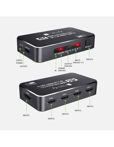 Switch HDMI 2.0b 5in 1out 4K HDR...