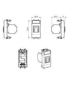 Domus S44 Presa RJ45 Cat.5E...