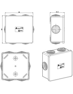 Scatola Quadrata IP44 di...