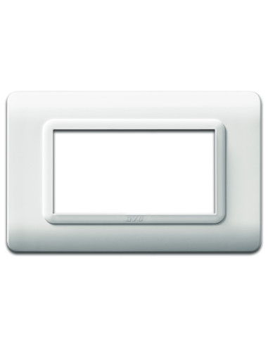 Placca Tecnopolimero S44 4 Moduli Bianco