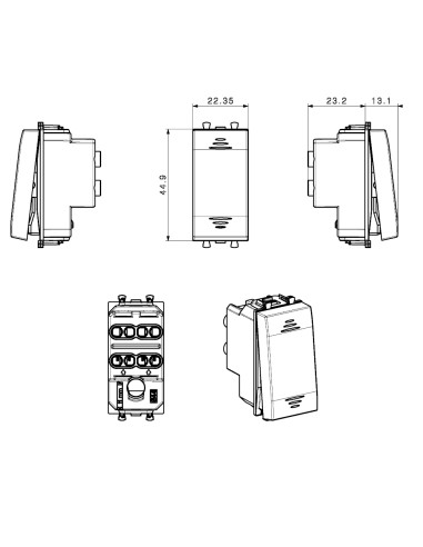 Domus S44 Invertitore 1P 16AX...