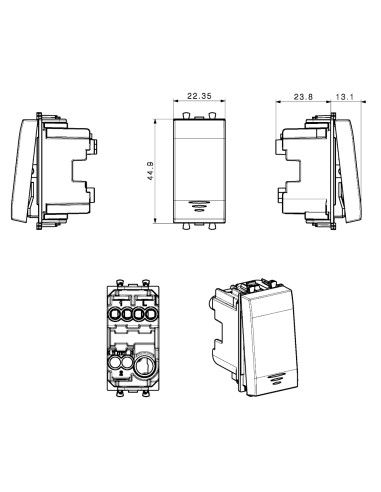 Domus S44 Pulsante 1P 10A...