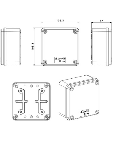 Scatola Quadrata IP65 di Derivazione...