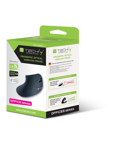 Mouse Verticale Ottico Wireless 3200...