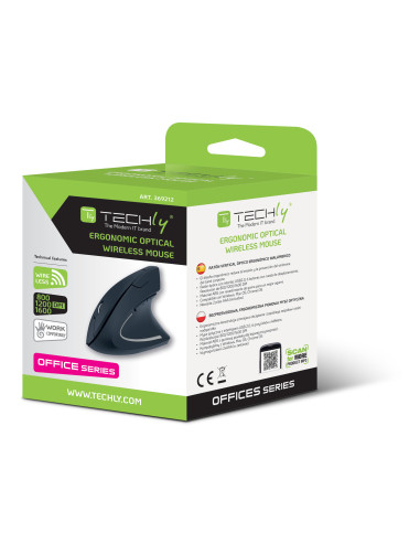 Mouse Verticale Ottico Wireless 1600...