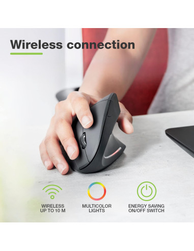 Mouse Verticale Ottico Wireless 1600...