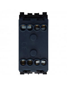 ETTROIT Pulsante Doppio Saliscendi 1P+1P 10A Colore Nero Compatibile Con Vimar Arke 2