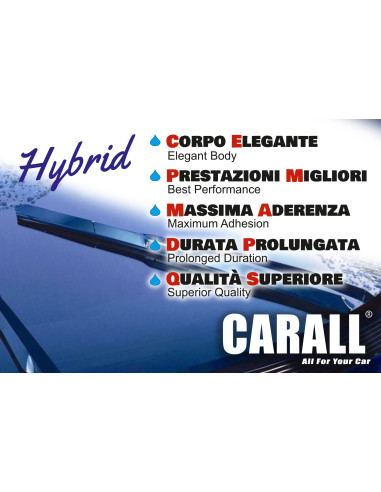 Spazzola Tergicristallo Ibrida CARALL...