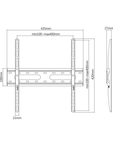 Staffa a Muro Fissa Low-Profile per...