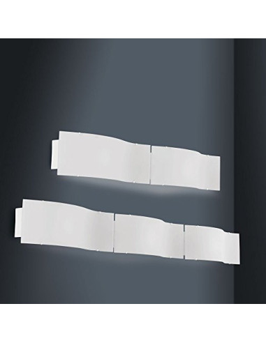 Applique onda Bianco laccato 3xg9 max 75w