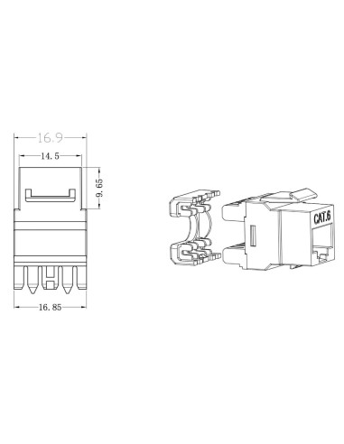 Frutto Keystone RJ45 UTP Cat.6...