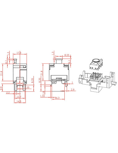 Frutto Keystone RJ45 UTP Cat.6A
