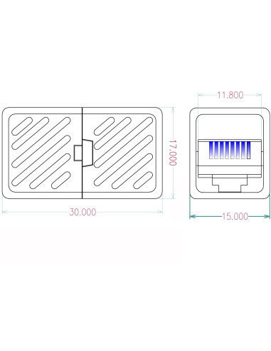 Accoppiatore Modulare Cat.6A RJ45 F/F...