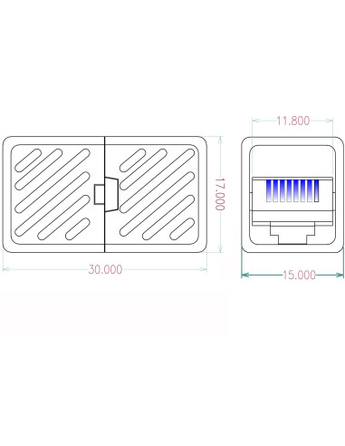 Accoppiatore Modulare Cat.6A RJ45 F/F...