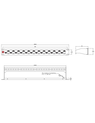 Pannello Patch Slim 1HE 24 Posti...