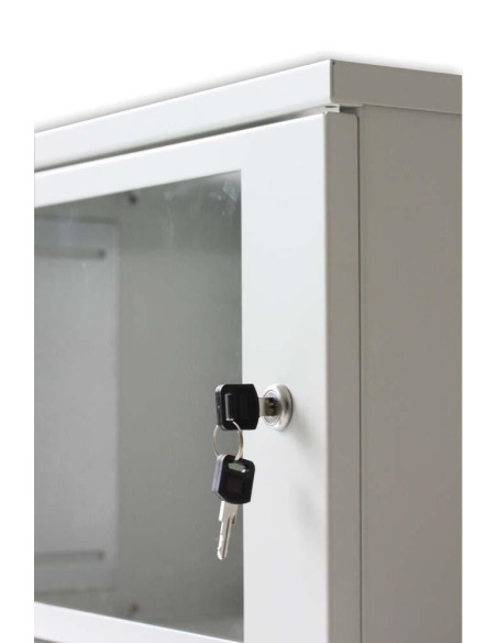 Armadio Rack 19'' a muro 6 unit&agrave prof. 320 Grigio Assemblato