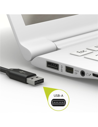 Cavo USB 2.0 Spiralato A maschio/microB 5 pin maschio 1m Nero