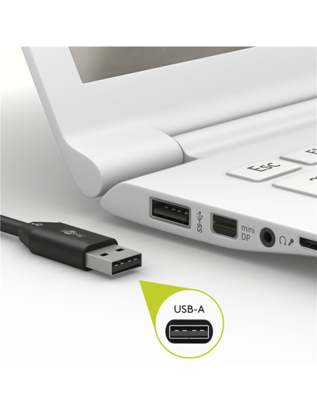 Cavo USB 2.0 Spiralato A maschio/microB 5 pin maschio 1m Nero