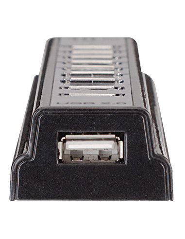 Hub USB 2.0 Hi-Speed 10 Porte da Tavolo con Alimentatore